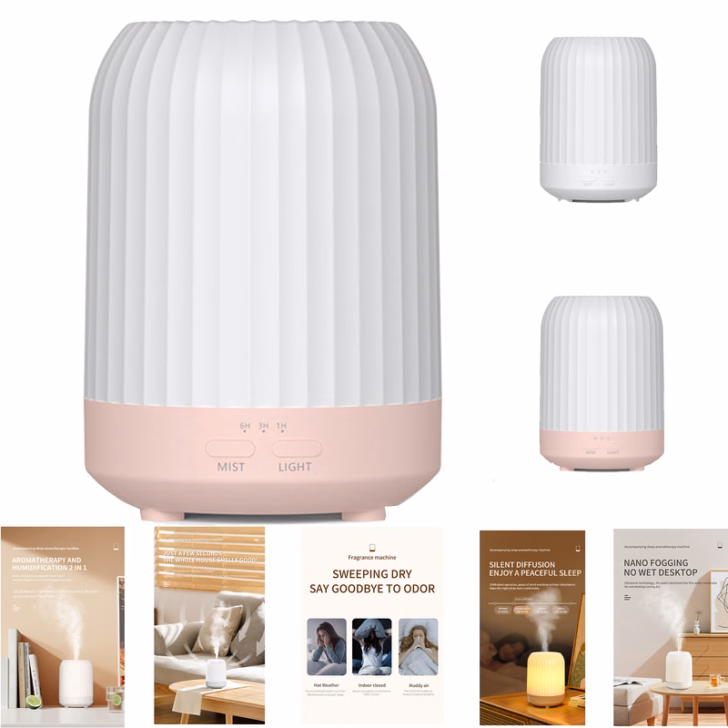 Mini Desktop Air Humidifier with LED Light