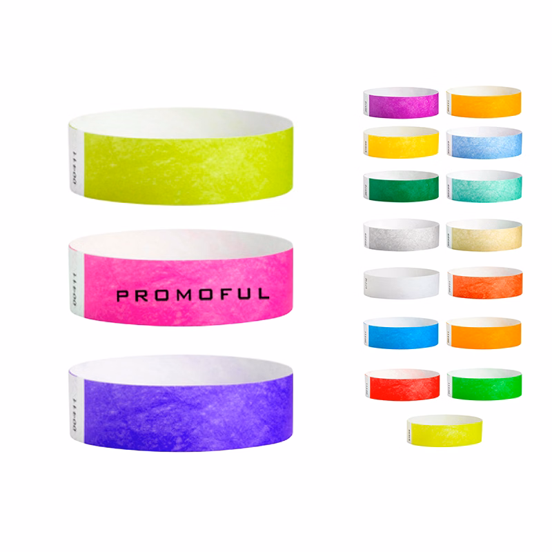 3/4" Printed Custom Tyvek Wristbands