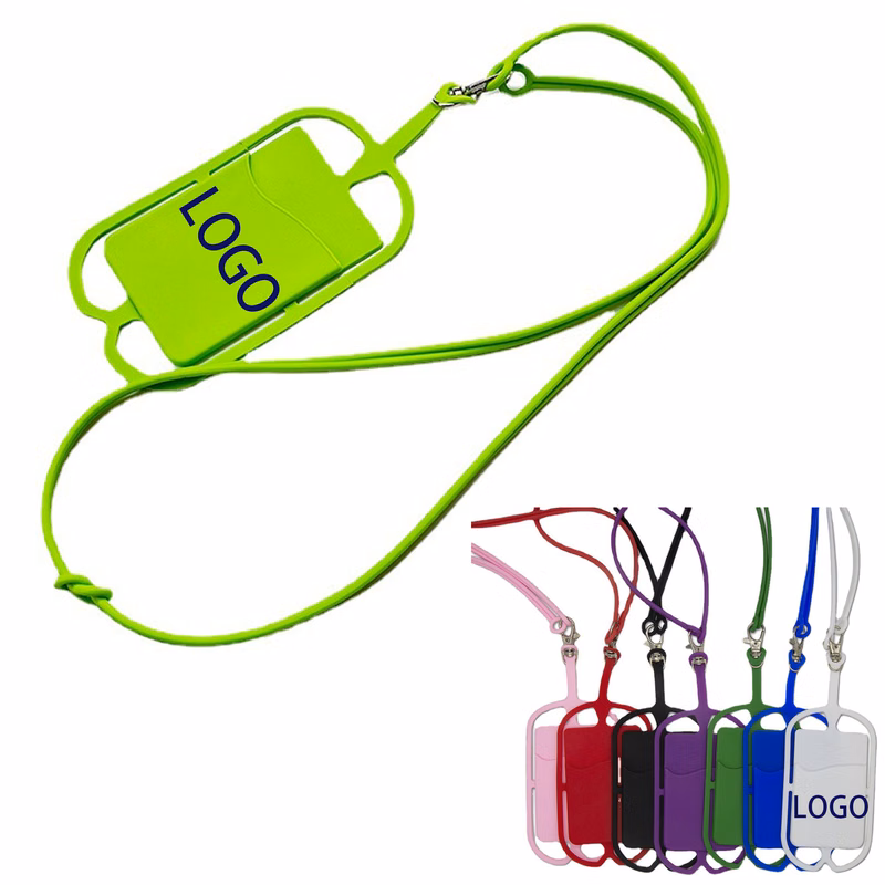 Silicone Card Holder with Lanyard