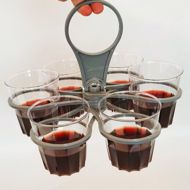 Plastic Foldable Rotating 6 Cup Holder