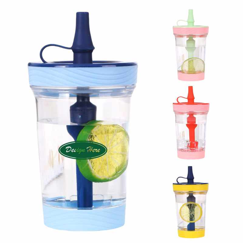 Double-layer PC material plastic straw cold brew cup