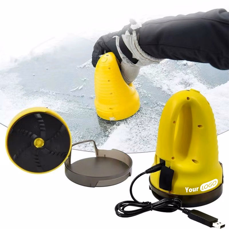 Abs Electric Car Ice Scraper With Rotating Blade For Quick De-Icing
