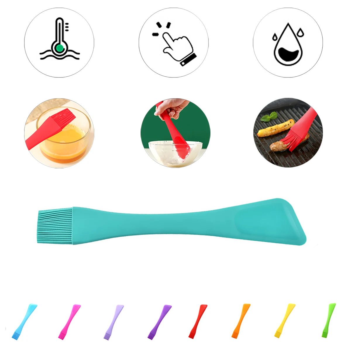2-in-1 Silicone Spatula Food Brush 1