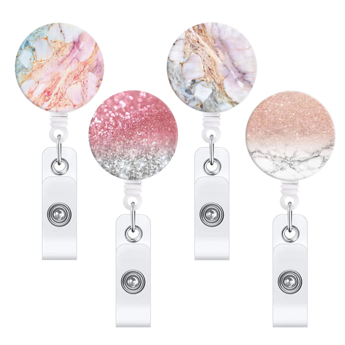 Retractable Marble Badge Holders 1