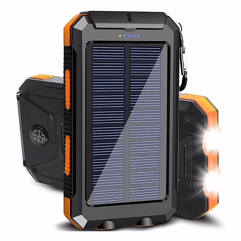 10000 mAh Solar Power Bank with Compass