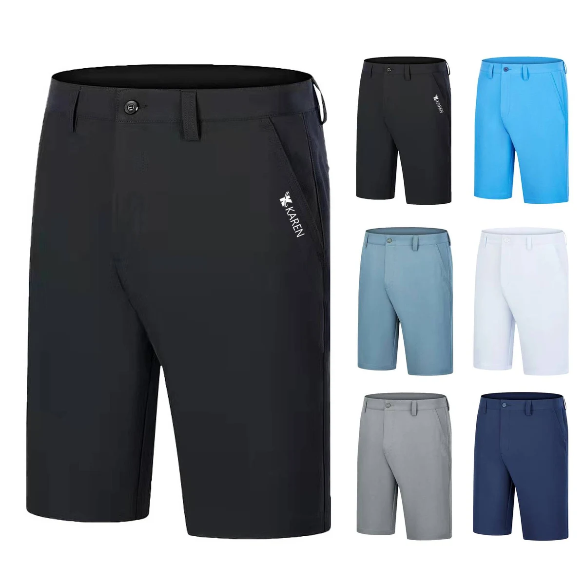 Men's Stretch Multi Pocket Golf Shorts 1