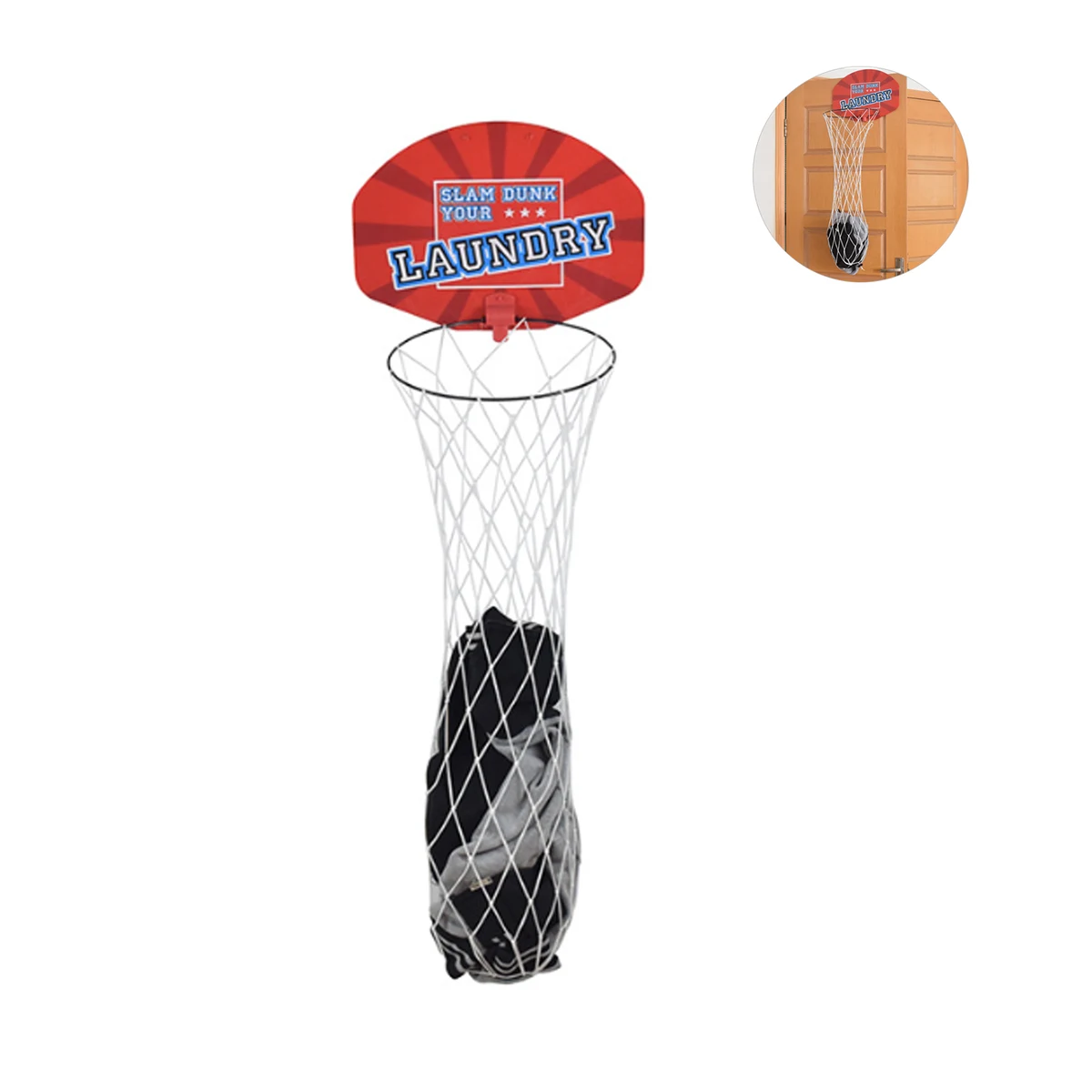 Over-The-Door Basketball Hoop Laundry Hamper 1