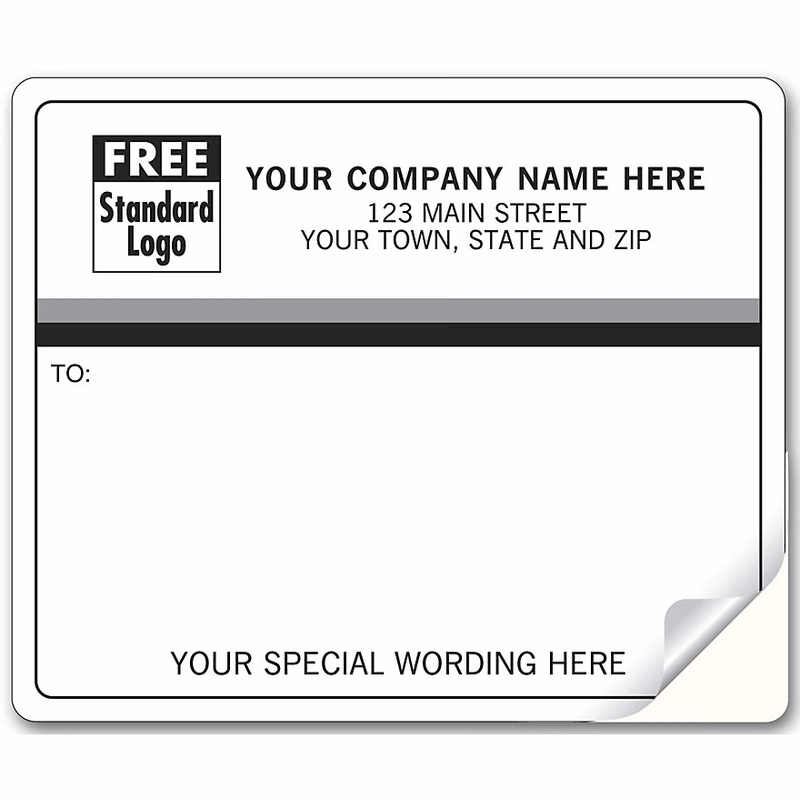 Mailing Labels, Laser/Inkjet with Black/Gray Stripes