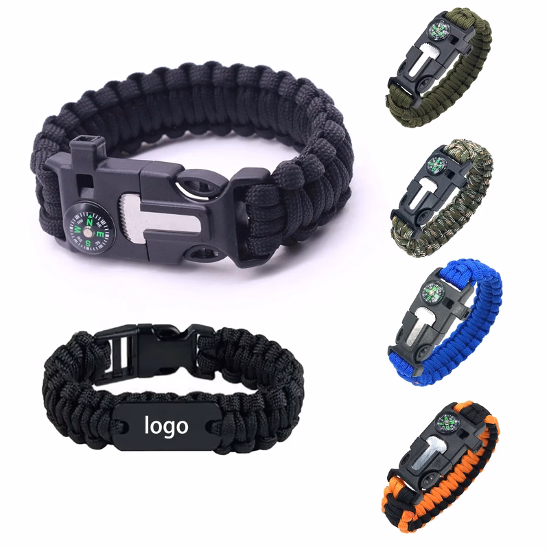 5-in-1 life saving seven-core paracord braided bracelet