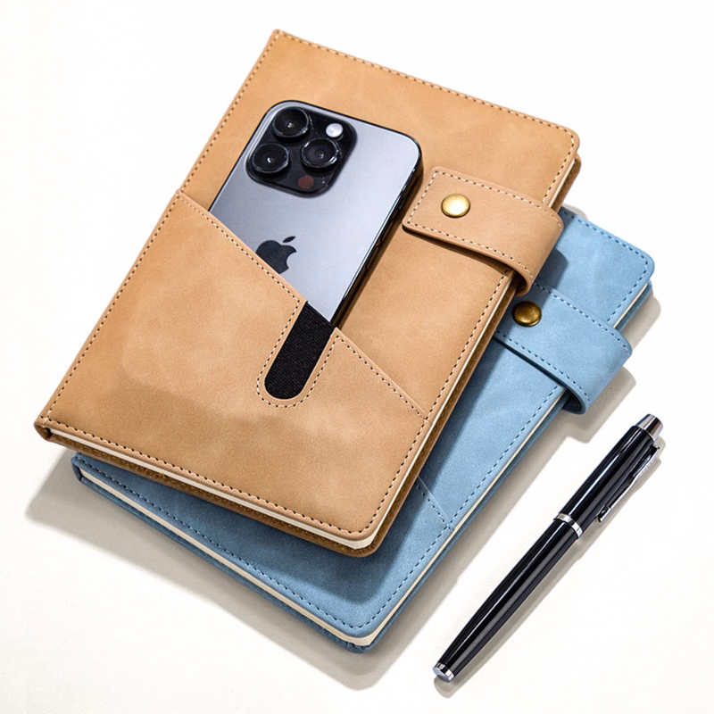 A5 Leather Journal Notebook with Pocket