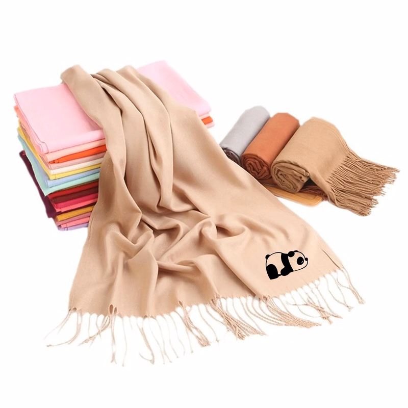 Soft Solid Shawl Wrap Scarf With Fringes MOQ 30PCS