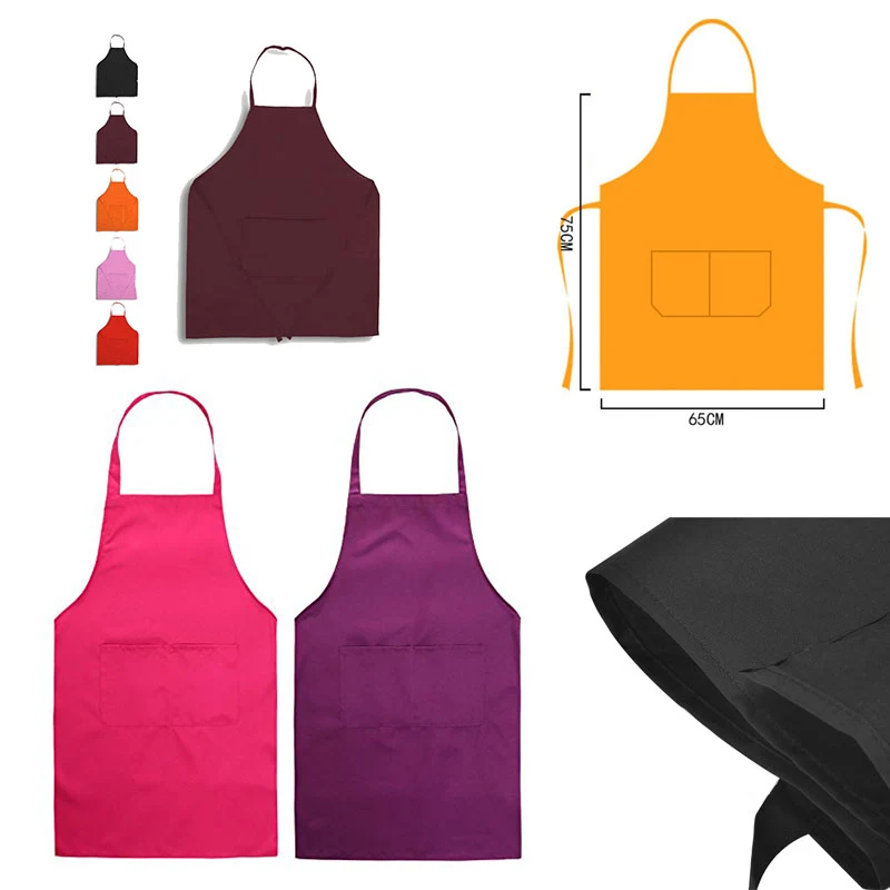 Professional Restaurant Cooking Aprons with 2 Pockets Painting Stylist Artist 1