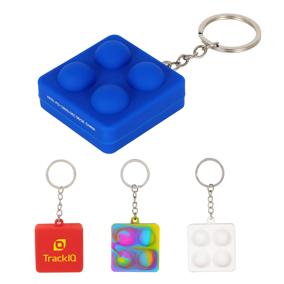 Square Push Pop Key Ring 1