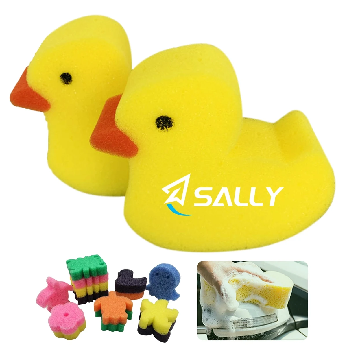 Cartoon Bath Room Little Yellow Duck Sponge 1