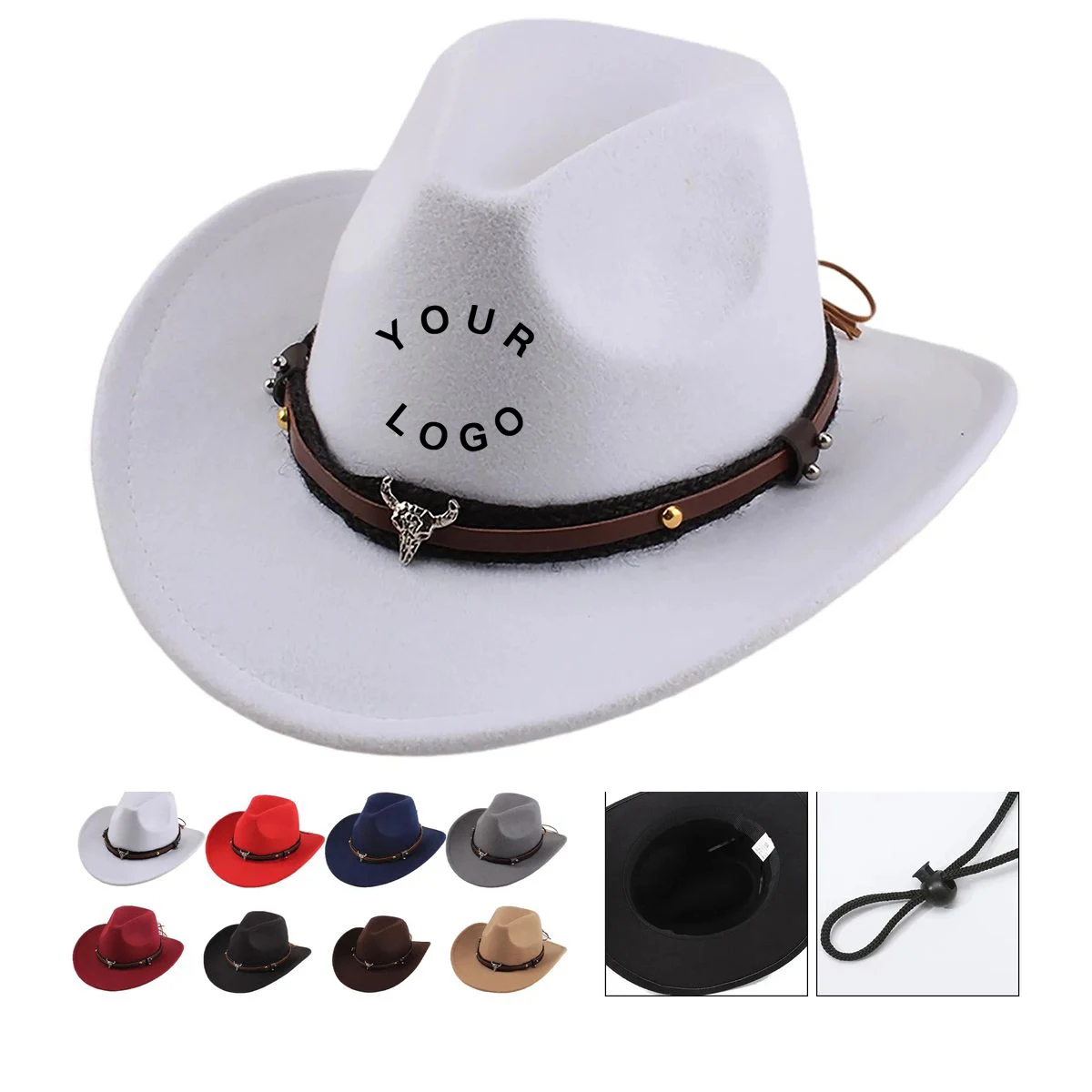 Retro Western Cowboy Hat with Wide Brim Design 1