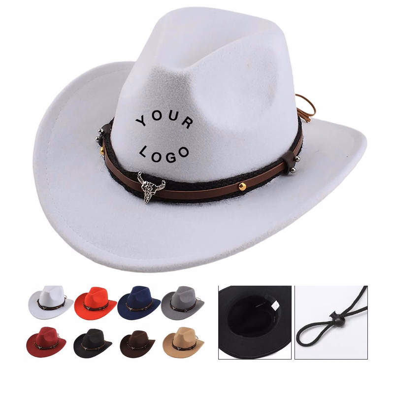 Retro Western Cowboy Hat with Wide Brim Design