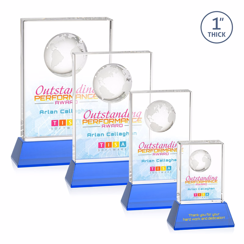 Ambassador VividPrint™ Award on Base - Sky Blue