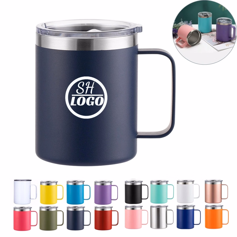12Oz Stainless Steel Coffee Mug Cup With Handle