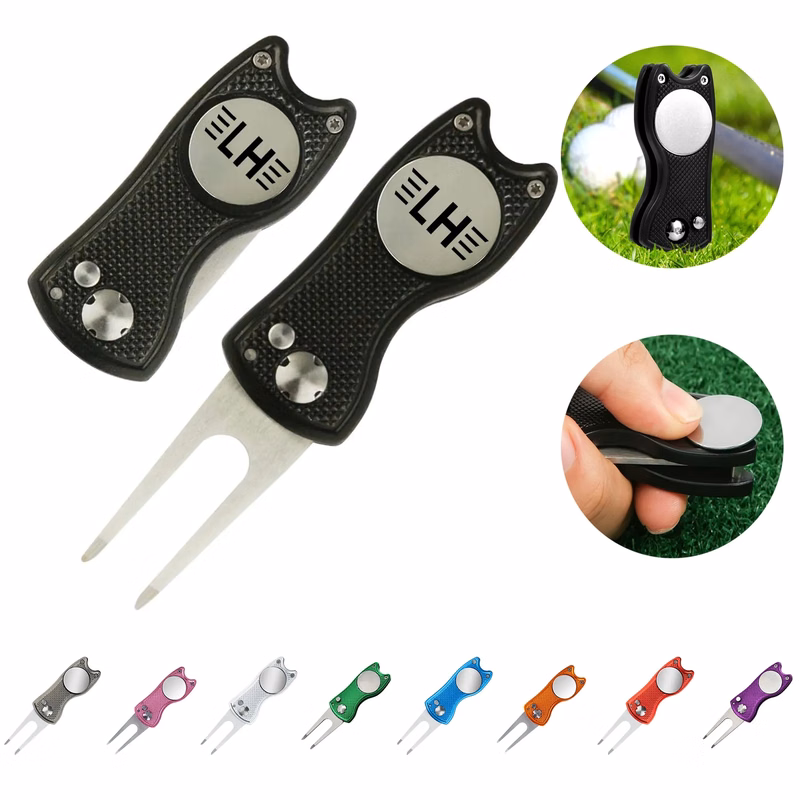 Foldable Golf Ball Green Fork