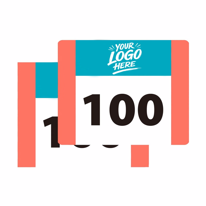 9.45" Tyvek Marathon Bib With Custom Print