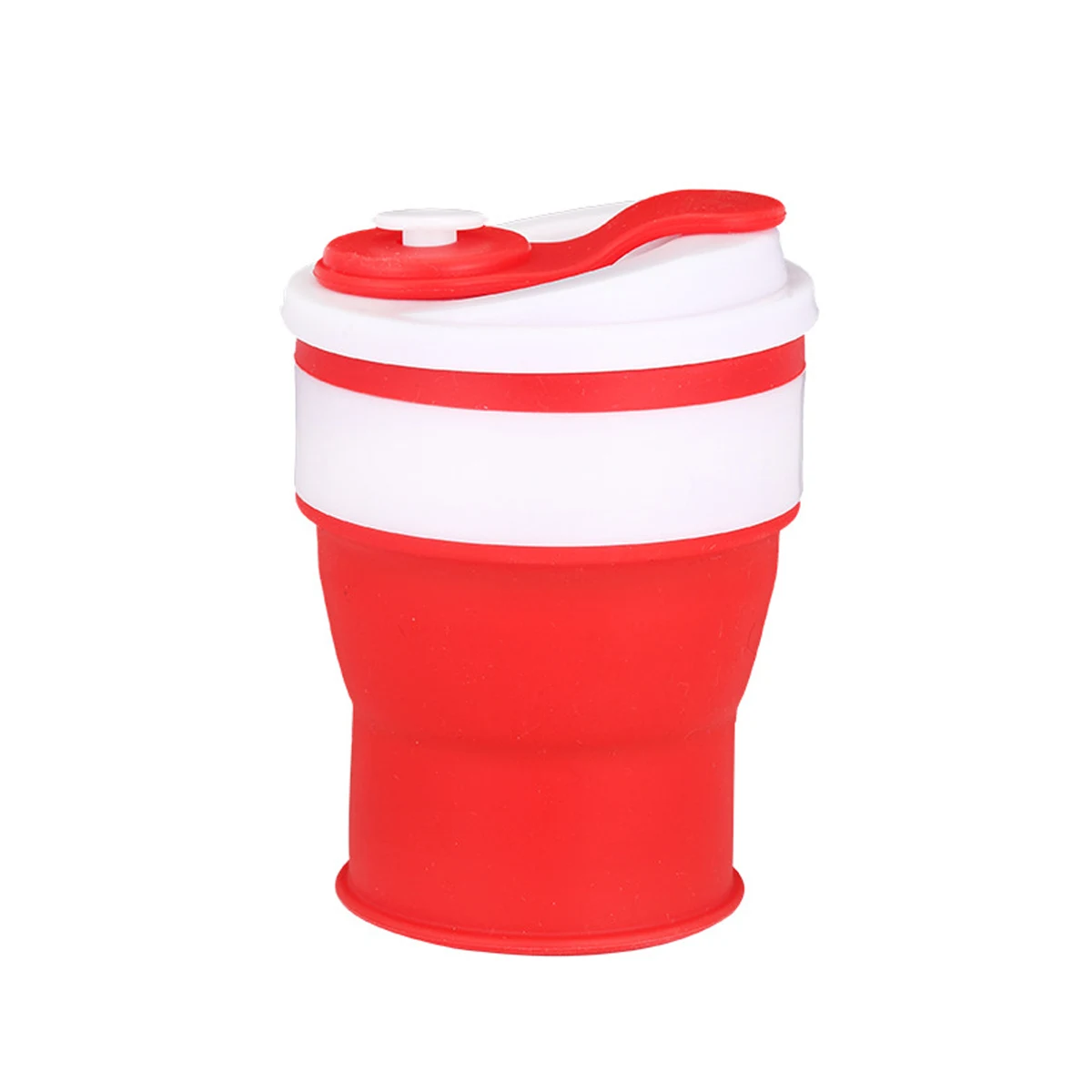 12oz Silicone Foldable Coffee Cup with Lid 1