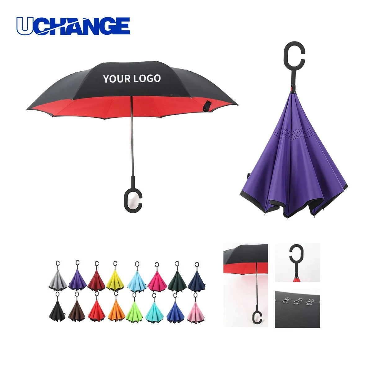 Pongee Inversion Umbrella Reverse Design 1