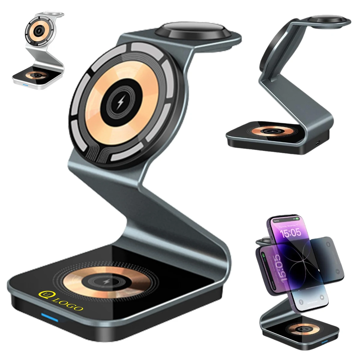 Aluminum Alloy Magnetic Wireless Charger 1