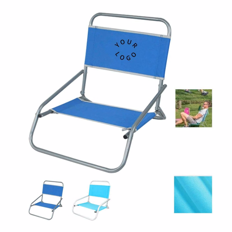 Compact Teslin Beach Chair with Steel Frame Support
