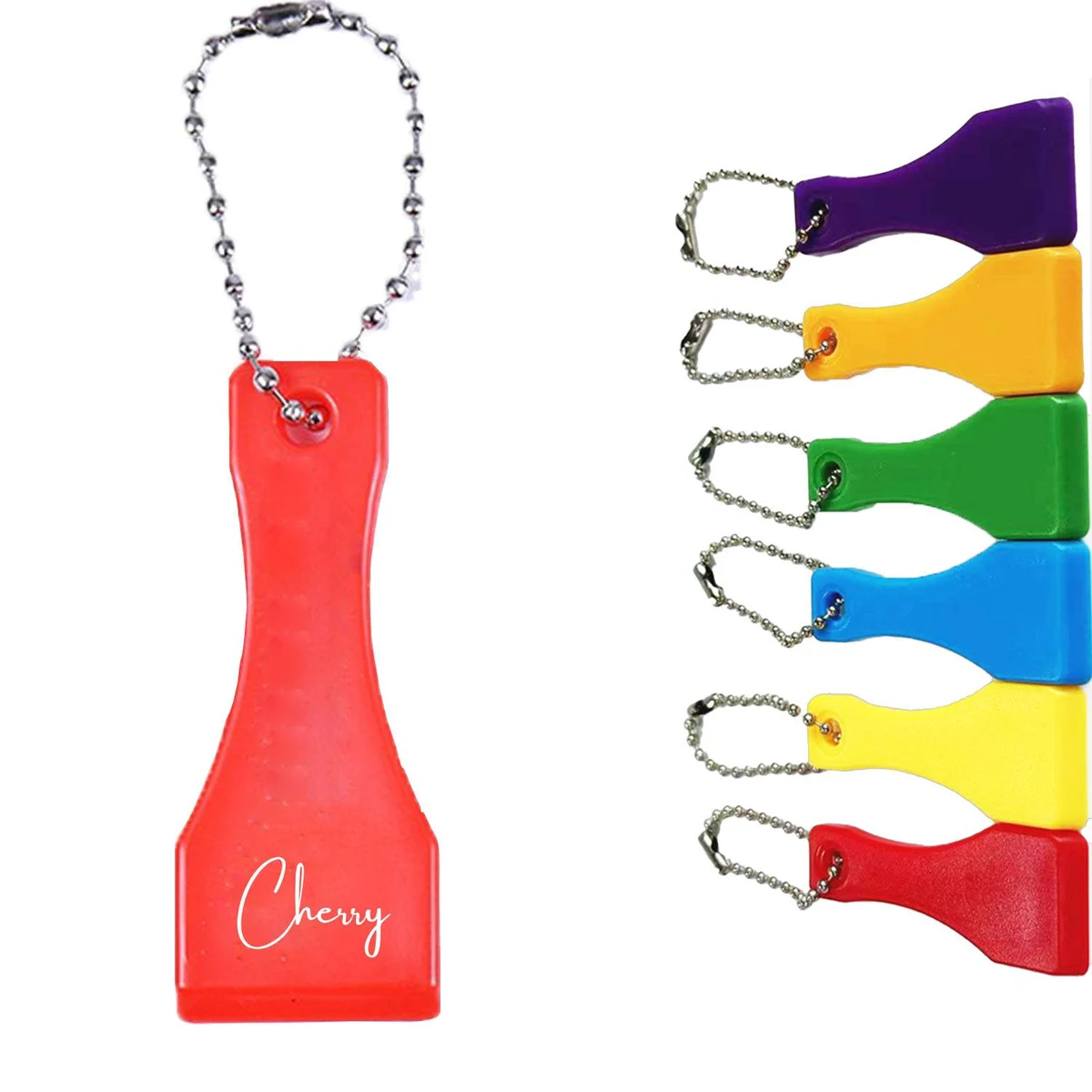 Plastic lottery scratch keychain 1