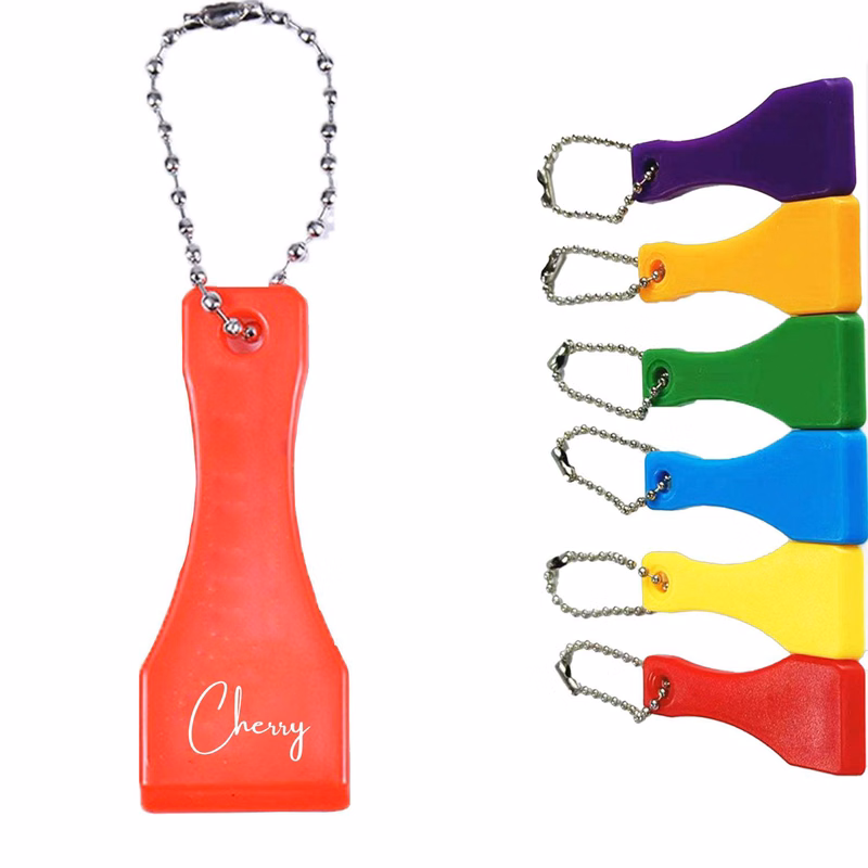 Plastic lottery scratch keychain