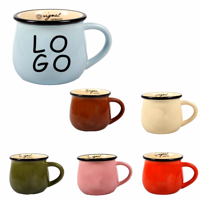 Pot Belly Ceramic Breakfast Mug