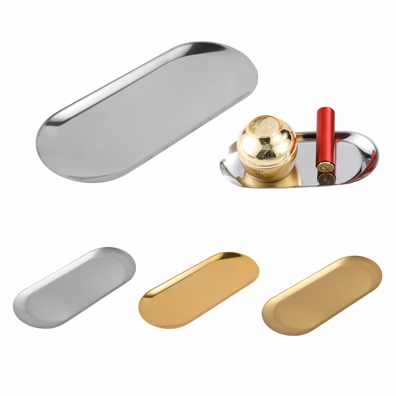 Stainless Steel Tray Dresser Cosmetics Organizer