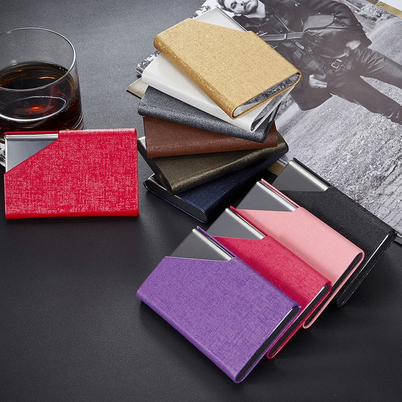 Metal PU Leather Business Card Holder 1