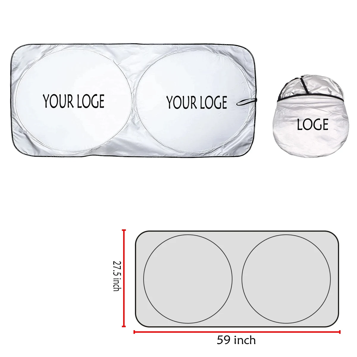 Folding Car Sun Shade MOQ 100pcs 1