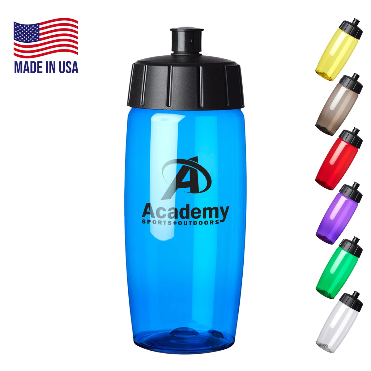 USA Made Plastic water bottles, 19 oz. sinker style 1