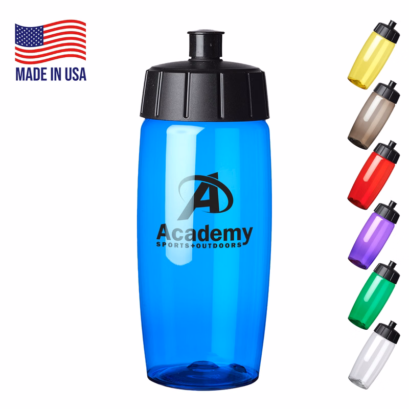 USA Made Plastic water bottles, 19 oz. sinker style