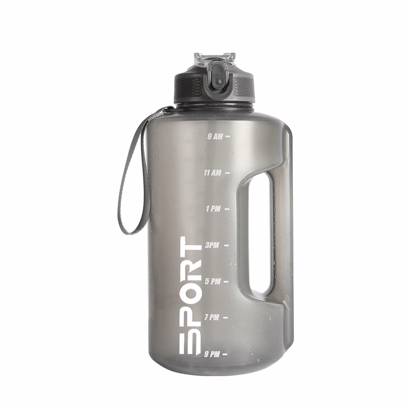 64oz. Leakproof Drinking Water Bottle w/ Time Marker Half Gallon
