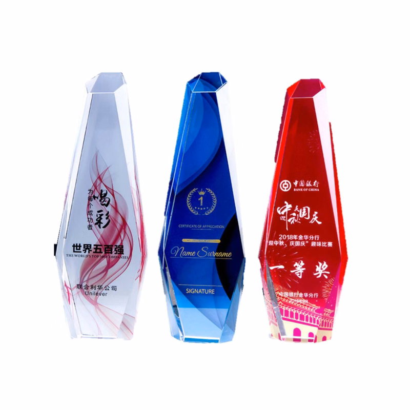 Custom Creative Color Printing Crystal Trophy