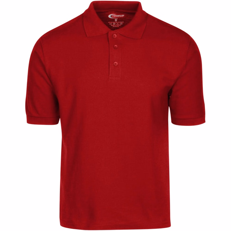 Men's Polo Shirts - Red Size Large