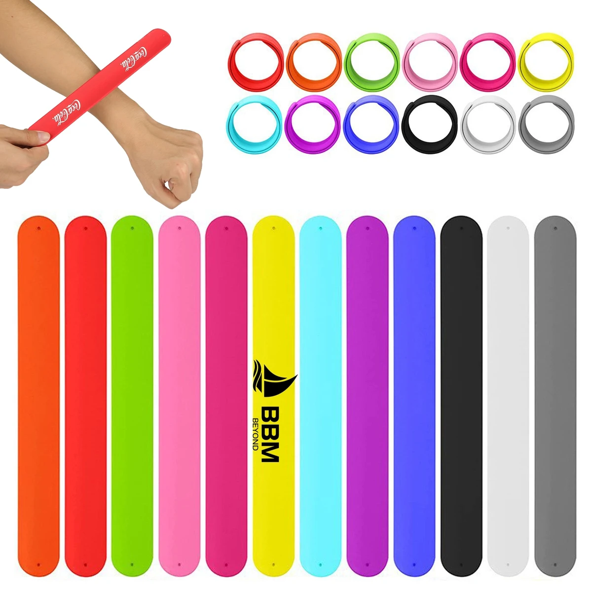 Rainbow Silicone Slap Bracelet 1