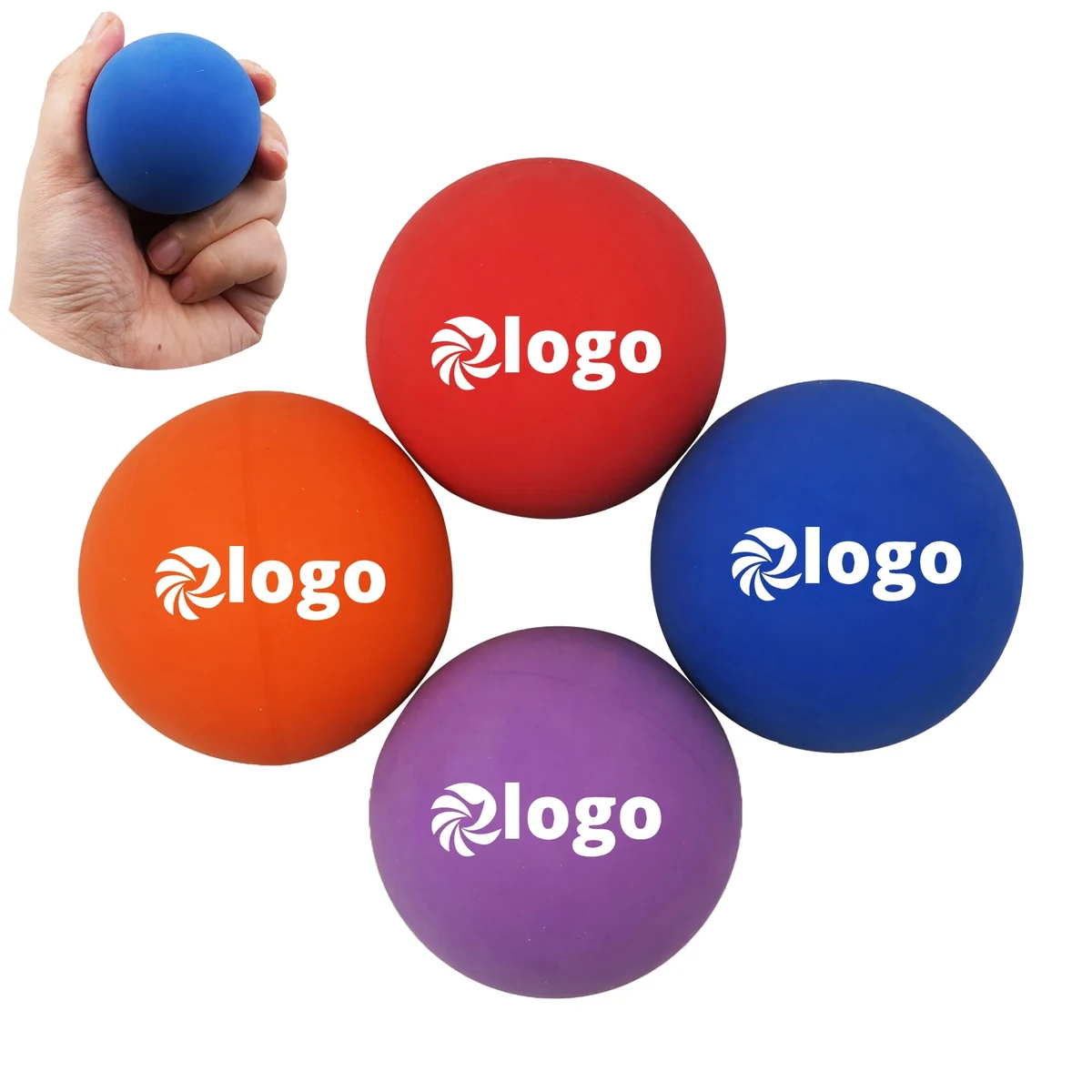 Custom Rubber High Bounce Handball Toy MOQ 100pcs 1