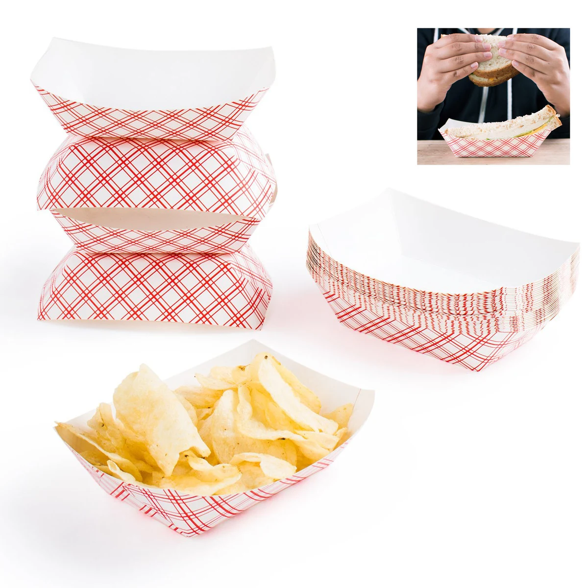 Disposable Paper Food Tray 1
