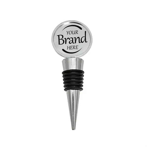 Custom Silver Zinc Alloy Wine Bottle Stopper — Premium Corporate Gift & Event Favor 1
