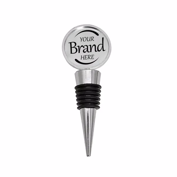 Custom Silver Zinc Alloy Wine Bottle Stopper — Premium Corporate Gift & Event Favor