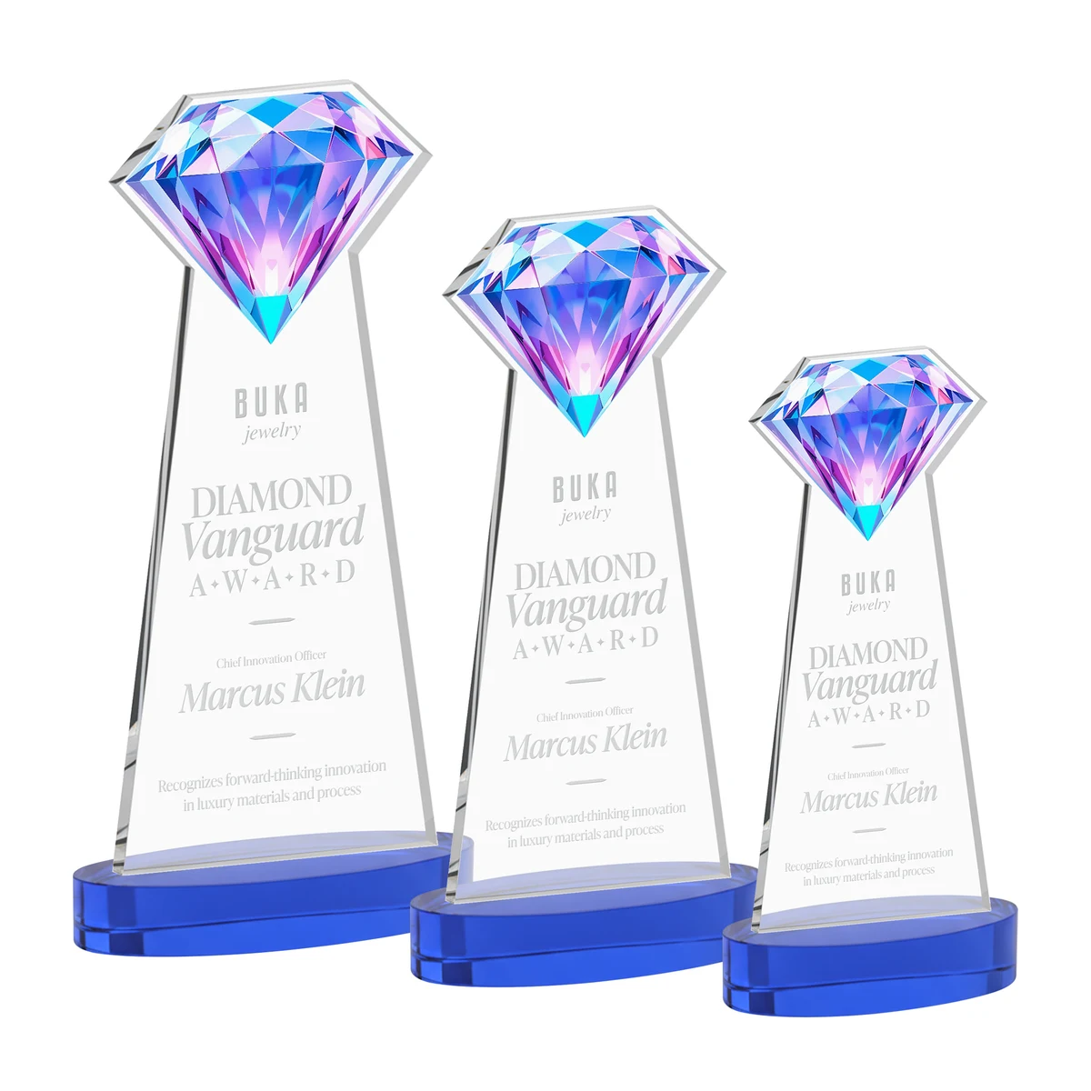 Gemstone Award on Alberton Base - Blue 1