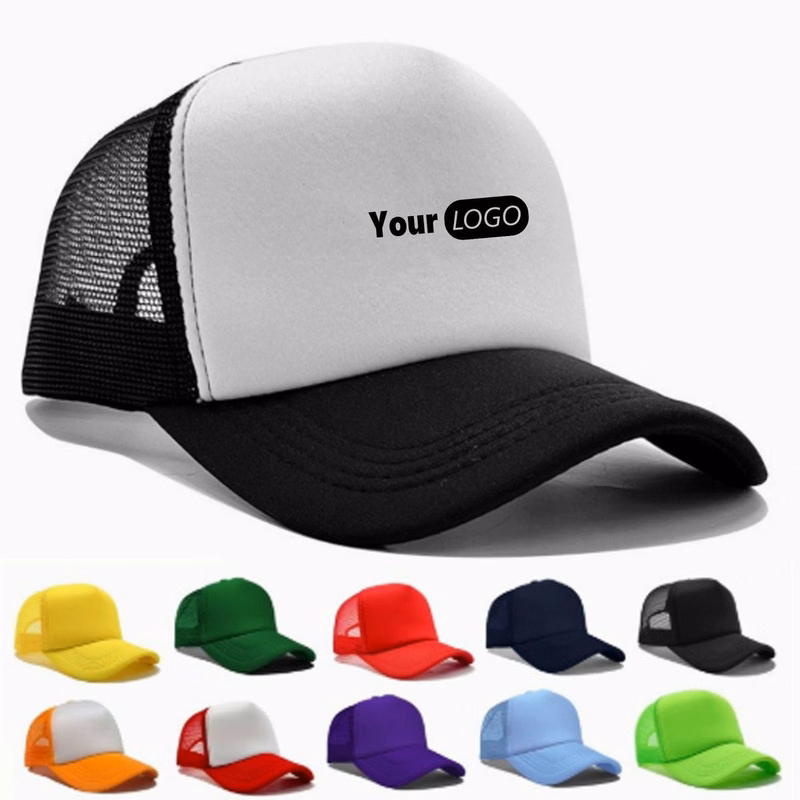 Sponge Mesh Trucker Hat Custom Logo Printing Embroidery