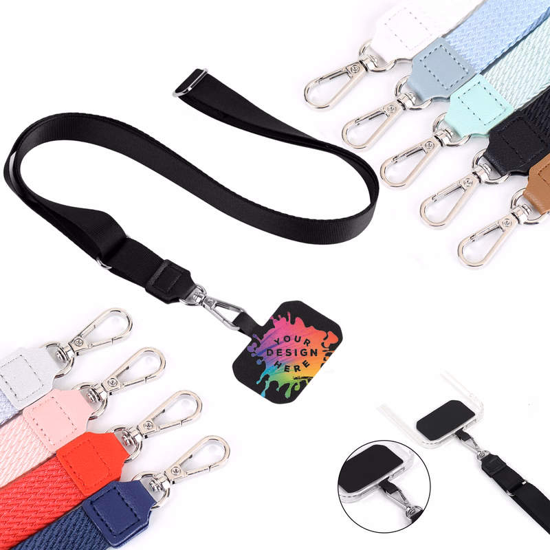 Full Color Cell Phone Lanyard Tether Tabs MOQ 50