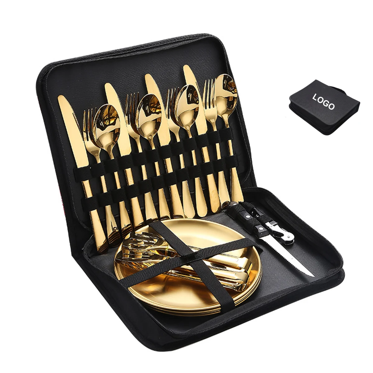 Portable Camping Cutlery Set for 4 Person (direct import) 1