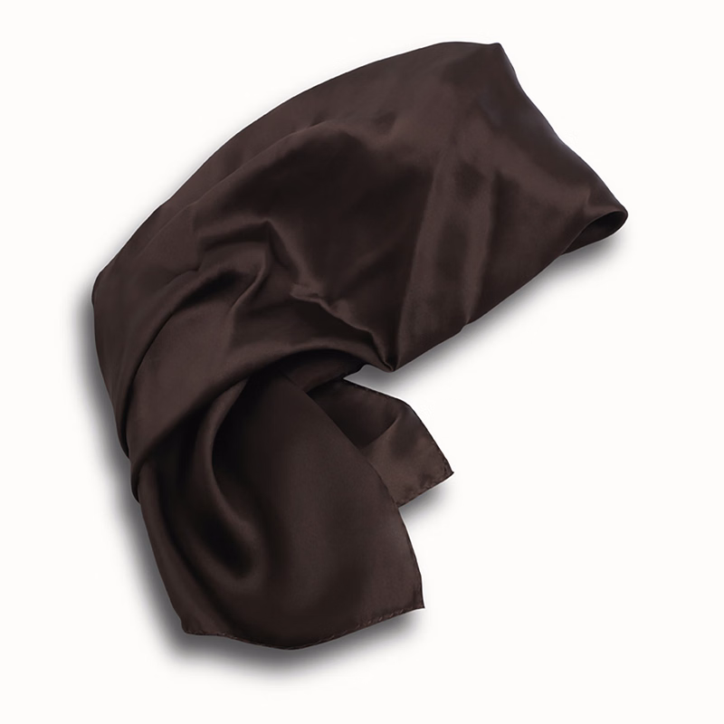 Discontinued - Brown Silk Scarf - 30"x30"