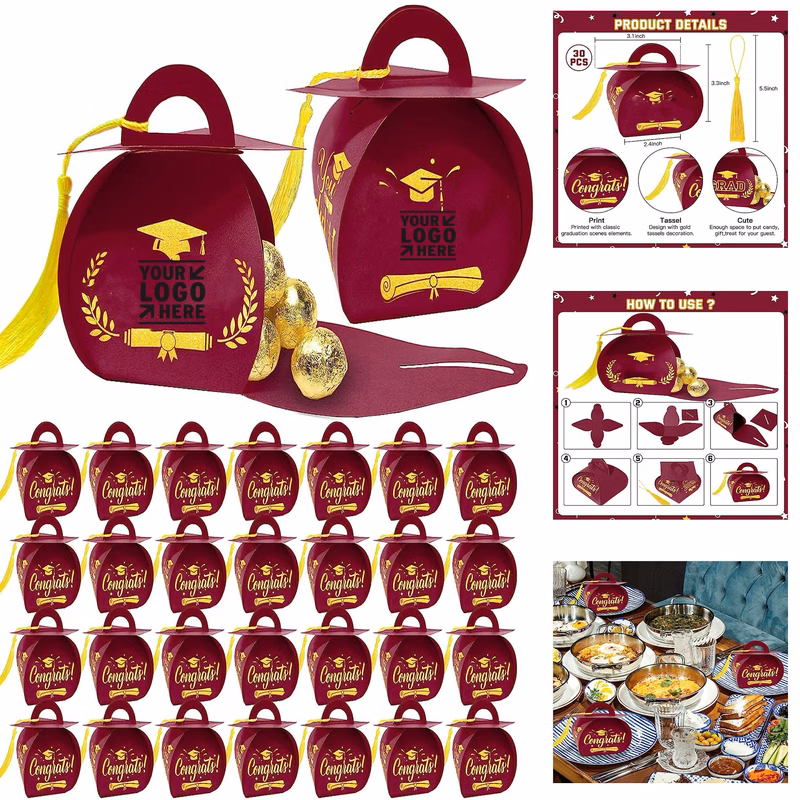 2023 2024 2025 2026 2027 Graduation Cap Gift Candy Boxes Treat Box